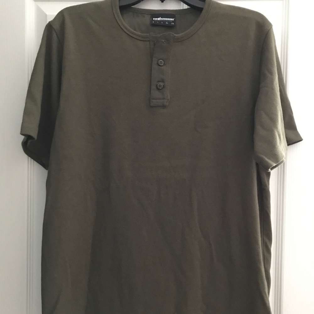 The hundreds Army green Henley tee